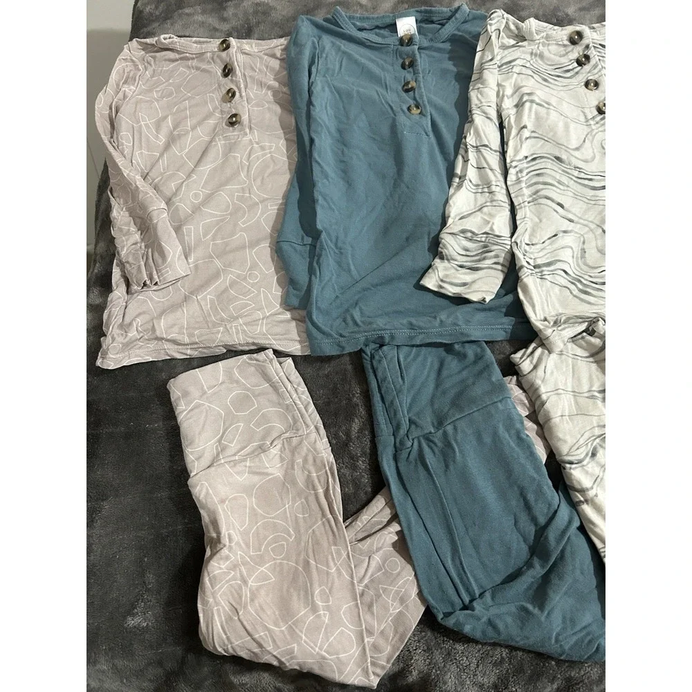 Lot Of 4 Lou Lou Bamboo Pjs Size 2t